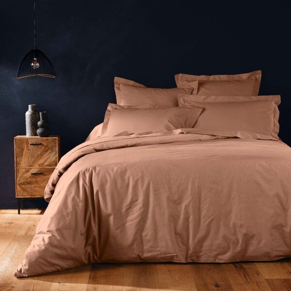 Łososiowa bawełniana poszwa na kołdrę dwuosobowa 240x220 cm Lina – douceur d'intérieur