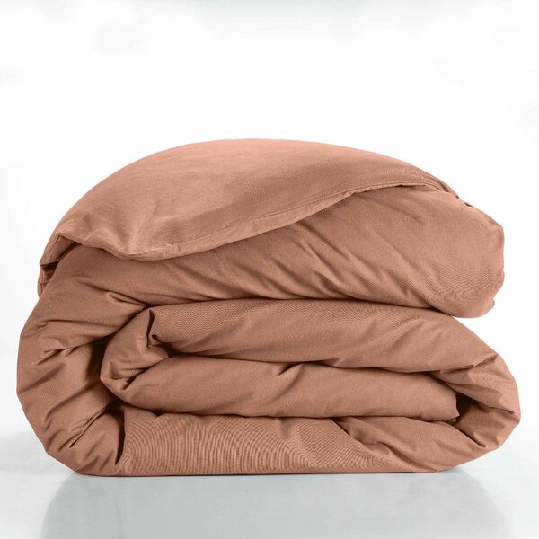 Łososiowa bawełniana poszwa na kołdrę dwuosobowa 240x220 cm Lina – douceur d'intérieur