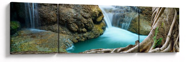 Obraz - Rzeka z wodospadami (170x50 cm)