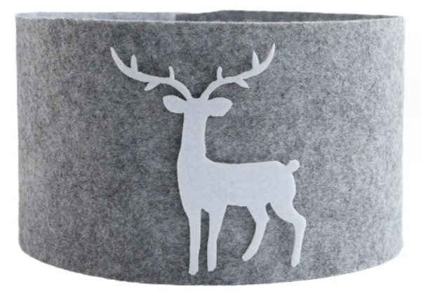 Pokrowiec na choinkę DEERBOX z reniferem, szary