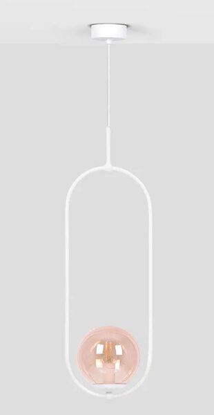 Biało bursztynowa nowoczesna lampa wisząca nad stół 13X A488 N8-M23