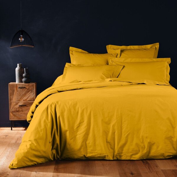 Żółta bawełniana poszwa na kołdrę dwuosobowa 240x220 cm Lina – douceur d'intérieur