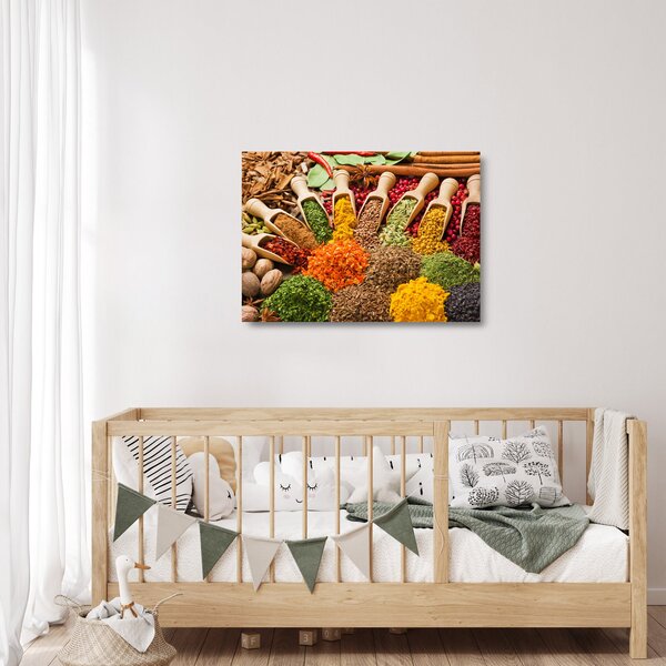 Obraz na szkle - Przyprawy z całego świata (70x50 cm)