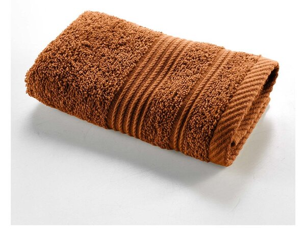 Bawełniany ręcznik frotte w kolorze terakoty 30x50 cm Tendresse – douceur d'intérieur