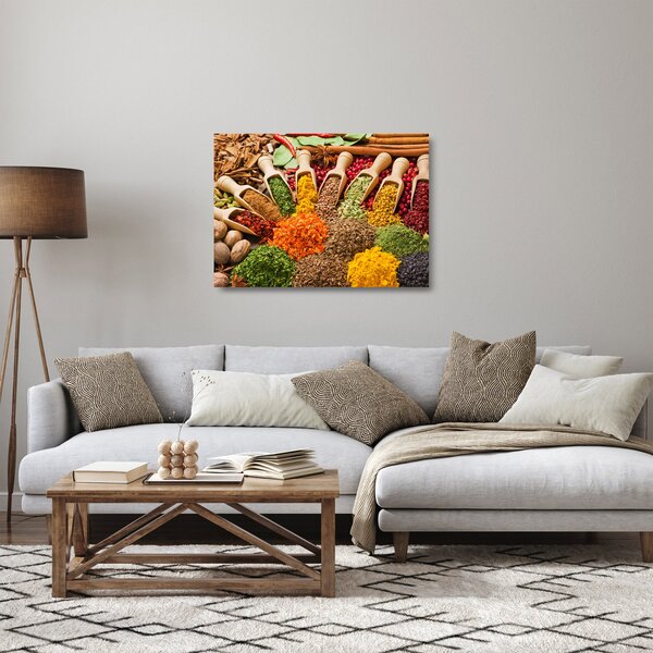 Obraz na szkle - Przyprawy z całego świata (70x50 cm)