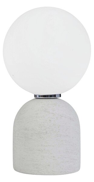 Szara lampa stołowa ceramiczna ze szklanym kloszem (wysokość 22 cm) Jael – Yes Everyday