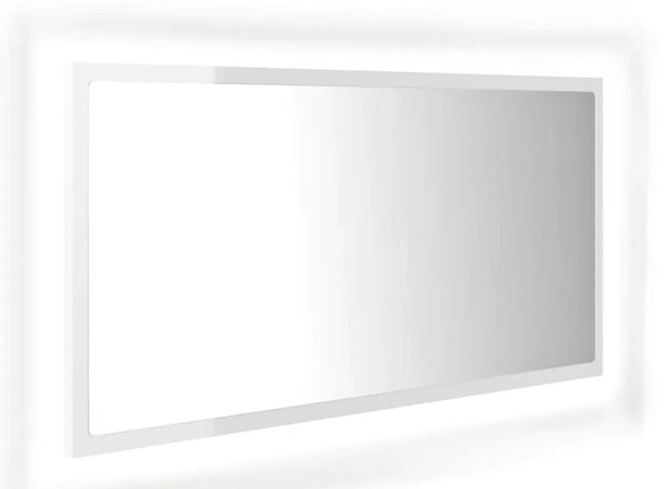 Nowoczesne białe lustro w połysku LED M2-T26