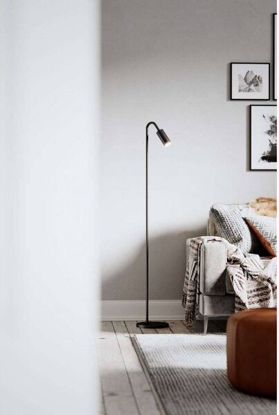 By Rydéns Lampa stojąca Curve, czarny, salon / jadalnia, metal, nowoczesny