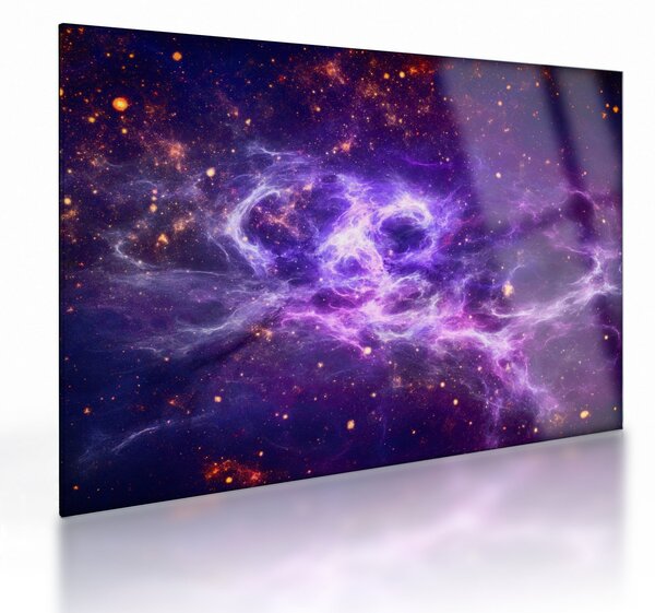 Obraz na szkle - Purple Universe (70x50 cm)
