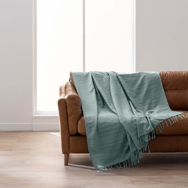 Zielona bawełniana narzuta 180x220 cm Lilia – douceur d'intérieur