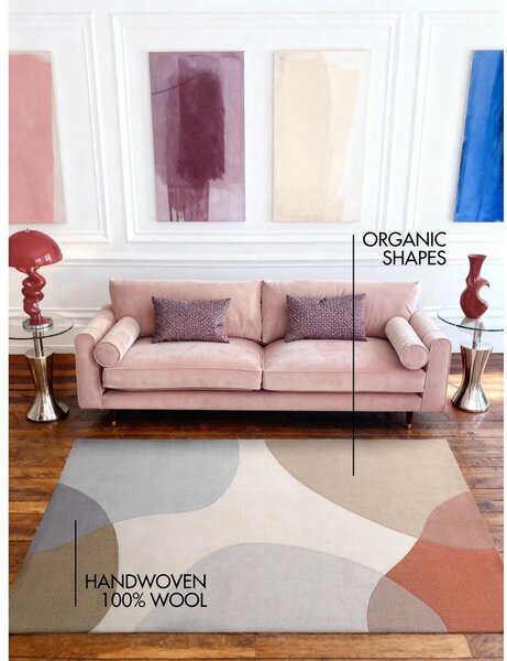 Beżowy wełniany dywan tkany ręcznie 160x230 cm Hackney Clarissa – Ted Baker