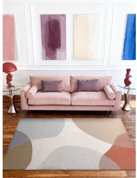 Beżowy wełniany dywan tkany ręcznie 160x230 cm Hackney Clarissa – Ted Baker