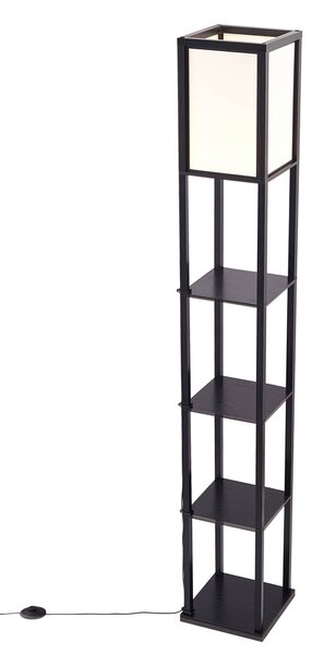 Designerska lampa podłogowa czarno-biała z wbudowanym oświetleniem LED - Nea