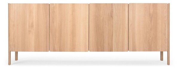 Komoda z litego drewna dębowego w naturalnym kolorze 220x85x42 cm Dvor – Gazzda