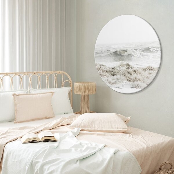 Obraz ø 70 cm Breaking Waves – Malerifabrikken