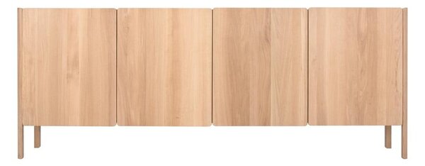 Komoda z litego drewna dębowego w naturalnym kolorze 220x85x42 cm Dvor – Gazzda