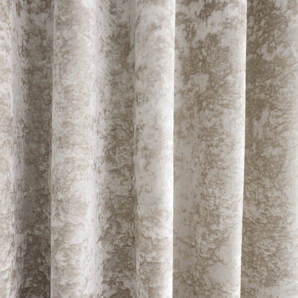Beżowe zasłony zestaw 2 szt. 168x137 cm Crushed Velvet – Catherine Lansfield