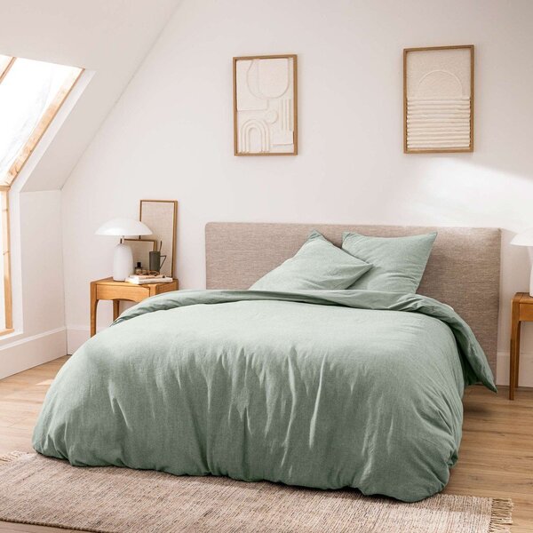Zielona bawełniana pościel dwuosobowa 3-częściowa 240x220 cm Meline – douceur d'intérieur