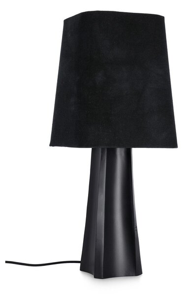 Czarna metalowa lampa stołowa z tekstylnym kloszem (wysokość 61 cm) Tripura – Bizzotto