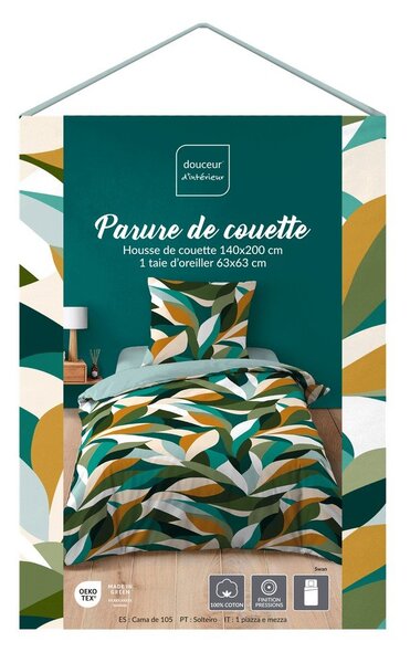 Bawełniana pościel jednoosobowa 140x200 cm Swan – douceur d'intérieur