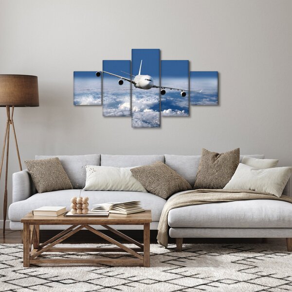 Obraz - Samolot w chmurach (125x70 cm)