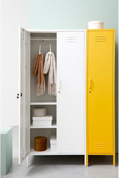 Żółta metalowa szafka z zamkiem 38x185x46 cm Cambridge – Yes Everyday