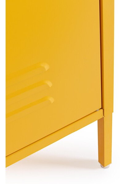 Żółta metalowa szafka z zamkiem 38x185x46 cm Cambridge – Yes Everyday