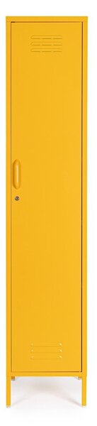 Żółta metalowa szafka z zamkiem 38x185x46 cm Cambridge – Yes Everyday