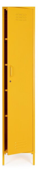 Żółta metalowa szafka z zamkiem 38x185x46 cm Cambridge – Yes Everyday