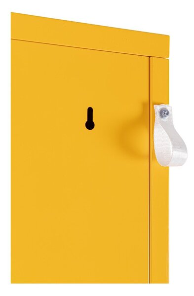 Żółta metalowa szafka z zamkiem 38x185x46 cm Cambridge – Yes Everyday