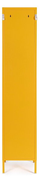 Żółta metalowa szafka z zamkiem 38x185x46 cm Cambridge – Yes Everyday
