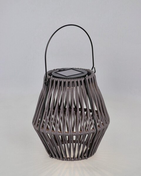 Szary solarny lampion LED (wysokość 17 cm) Juny – Yes Everyday