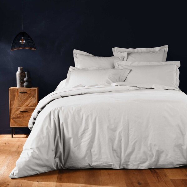 Biała bawełniana poszwa na kołdrę dwuosobowa 240x220 cm Lina – douceur d'intérieur