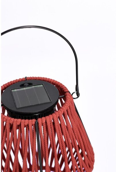 Czerwony solarny lampion LED (wysokość 17 cm) Juny – Yes Everyday
