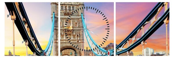 Obraz - Tower Bridge (z zegarem) (90x30 cm)