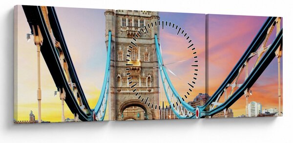 Obraz - Tower Bridge (z zegarem) (90x30 cm)