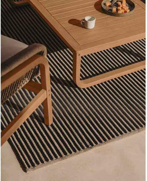 Czarno-beżowy dywan odpowiedni na zewnątrz 160x230 cm Satanca – Kave Home