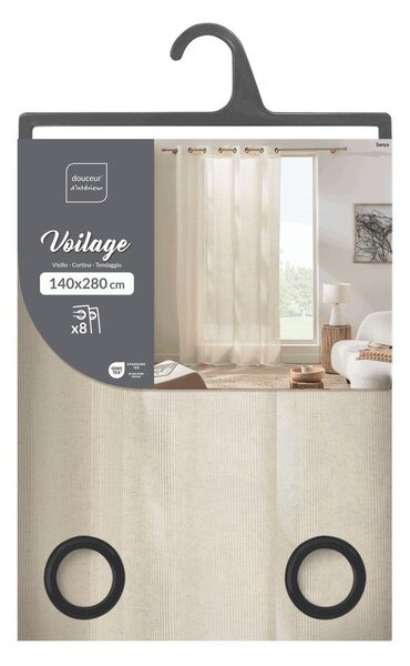 Kremowa zasłona 140x280 cm Sanya – douceur d'intérieur
