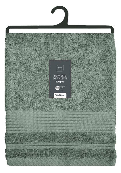 Szałwiowy bawełniany ręcznik frotte 50x90 cm Tendresse – douceur d'intérieur