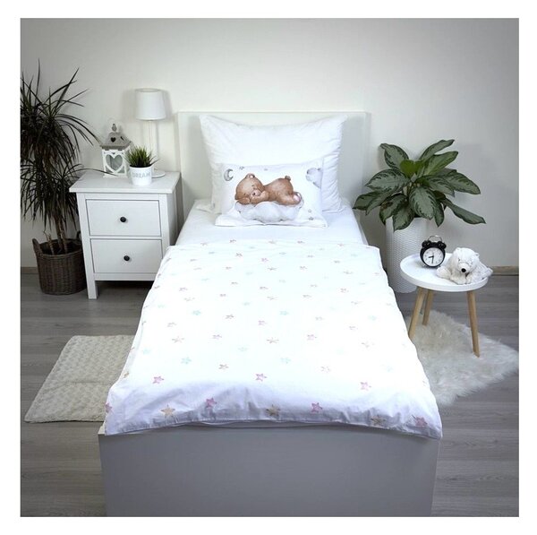 Bawełniana pościel dziecięca do łóżeczka 100x135 cm Teddy "Moon" – Jerry Fabrics