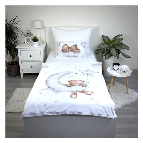 Bawełniana pościel dziecięca do łóżeczka 100x135 cm Teddy "Moon" – Jerry Fabrics