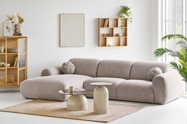 Szarobeżowy narożnik (lewostronny/z szezlongiem) Clyde – House Nordic