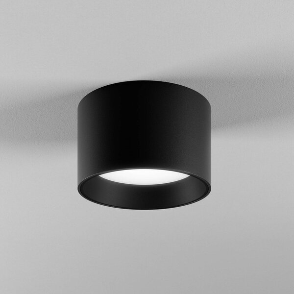 Egger Licht EGG DLS downlight Ringo czarny Ø 12,6 cm aluminium IP54 3000 K Ringo, możliwość ściemniania, czarny, łazienka, aluminium, nowoczesny