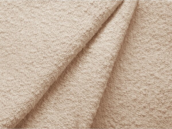 Beżowy rozkładany narożnik z materiału bouclé (prawostronny) Jodie – Micadoni Home