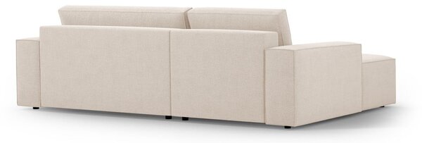 Beżowy rozkładany narożnik z materiału bouclé (lewostronny) Jodie – Micadoni Home