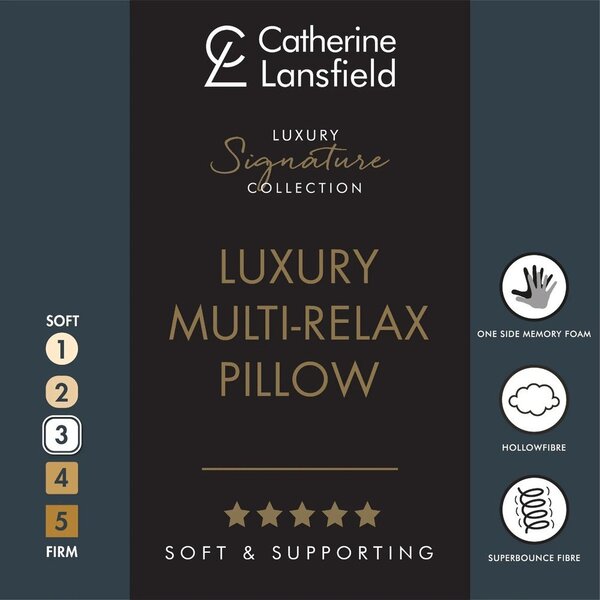 Poduszka wypełniona pianką pamięciową 48x74 cm Luxury Multi Relax – Catherine Lansfield