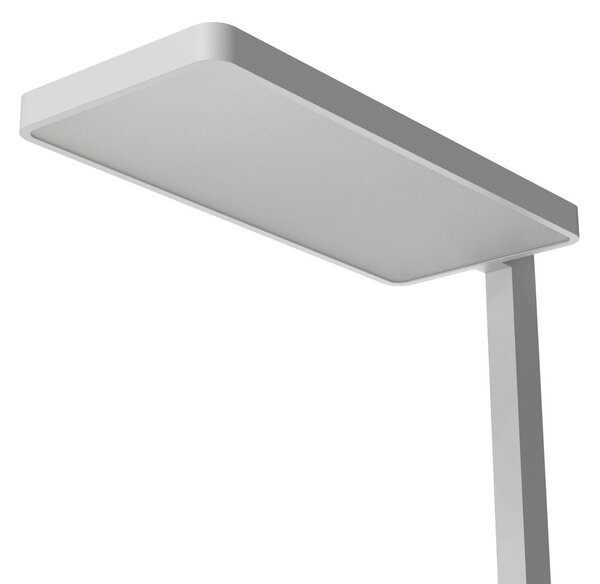 Arcchio lampa stojąca LED Timon, 54W, srebrna, wysokość 195 cm Timon Arcchio, możliwość ściemniania, aluminiowy / szary / cynkowy, biuro, aluminium, nowoczesny