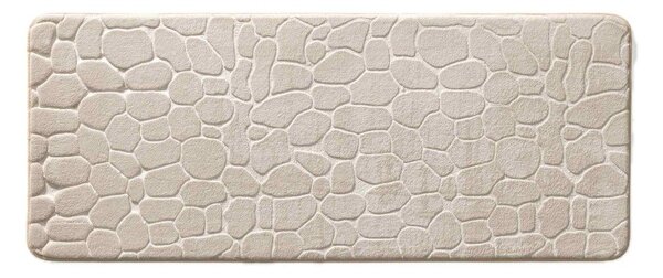 Beżowy tekstylny dywanik łazienkowy 50x120 cm Ricochet – douceur d'intérieur