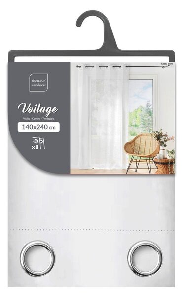 Biała firanka z woalu 140x240 cm Lissea – douceur d'intérieur