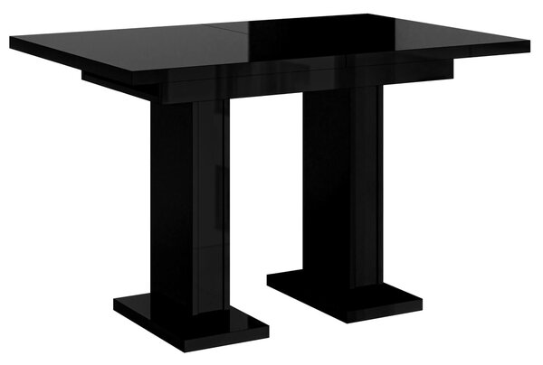 MebleMWM Stół rozkładany GLOSS | 120-160x80 | Czarny połysk